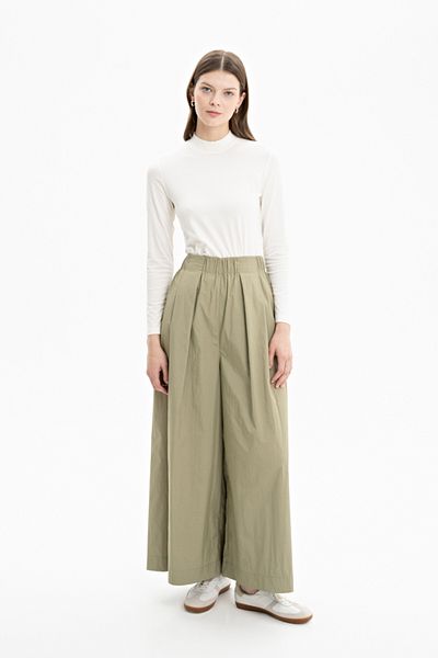 Aker Parachute Fabric Trouser Skirt with Elastic Waist