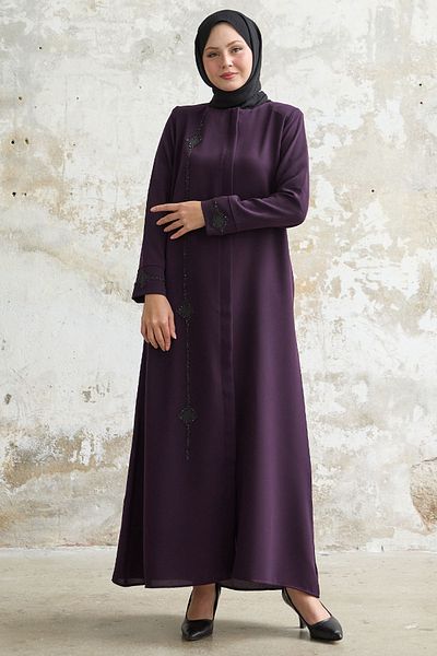 InStyle Stone Plum Baklava Detailed Ferace