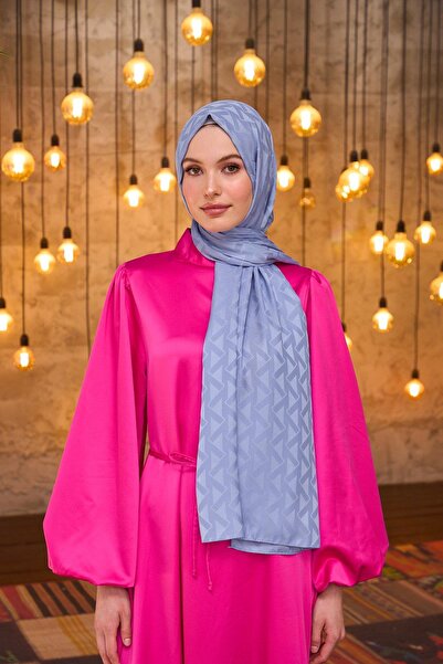İpekhan مجموعة Summer Sparkle شال جاكار حريري رمادي 9014-11