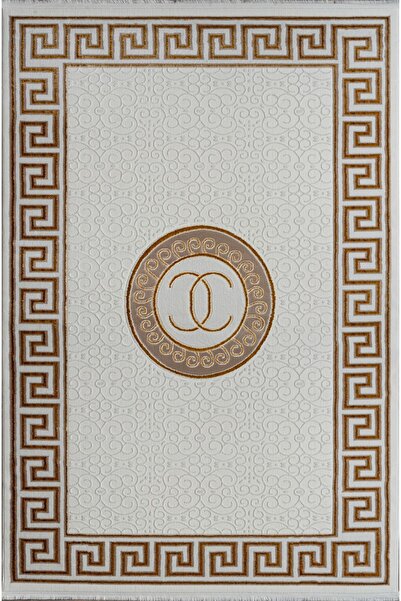 TAHA Vizon-Gold Modern Salon Odası-Yatak Odası Halısı 200x290 Kir Tutmaz Anti...