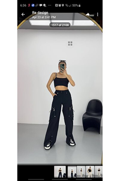 RE DESIGN Cebi Çıtçıtlı Pantolon