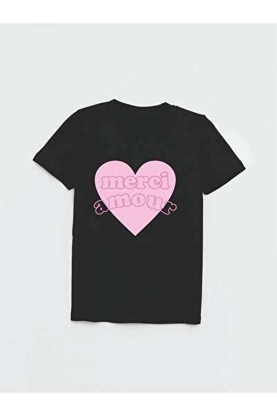 Cevval MERCİ AMOUR Devojčina majica sa slovom B Štampano