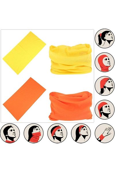 ROCMAY 9 PCS UNISEX Multifunctional Hair Band (Assorted Colors)