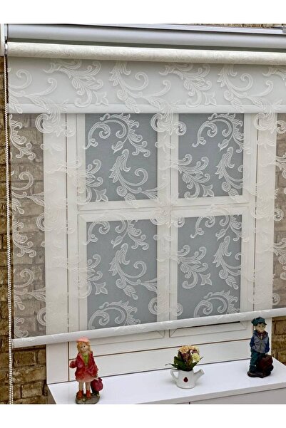 YAZAR HOME Yeni Sezon 1. Kalite Eteği Düz Çiftli Sistem Tül + Stor Perde