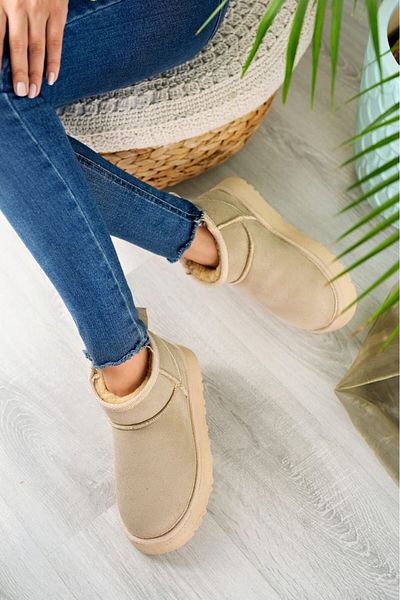 meefshoes Suede Γυναικείες Μίνι Μπότες - Χοντρή σόλα και εσωτερική γούνα
