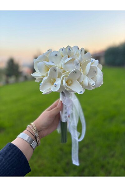Gürlek Home Yeni Sezon Islak Manolya Gelin Buketi-gelin Çiçeği-damat Yaka Çiç...