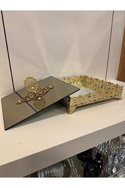 PLUS HOME DEKORATİF SUNUM KAPAKLI AYNALI ÇUKULATALIK