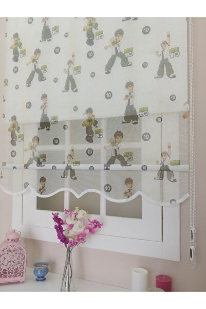 atölyeperde Atölye Perde Çiftli Sistem Çocuk Odası Futbolcu Çocuk Baskılı Tül...