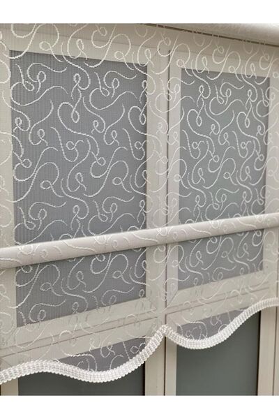 YAZAR HOME Yeni Sezon 1. Kalite Etekli Çift Mekanizmalı Zebra Stor Perde - 3550