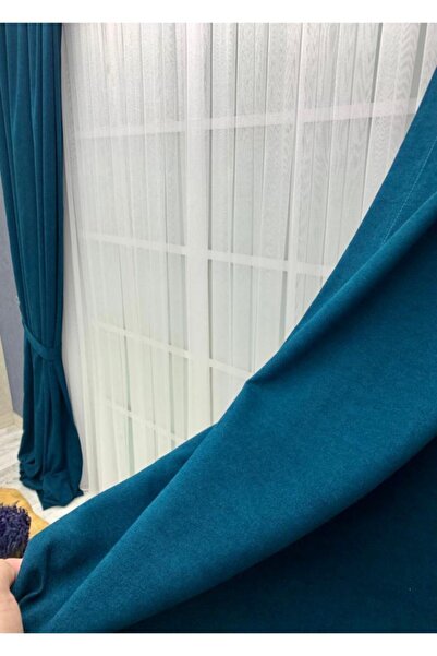 YAZAR HOME 1. Kalite Renkli Fon Perde 1 Takım 2 Adet