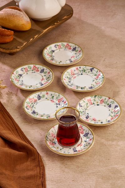 Cooker -4152-12.5 cm Special Alcatel Patterned 6-Piece Tea Plate-5