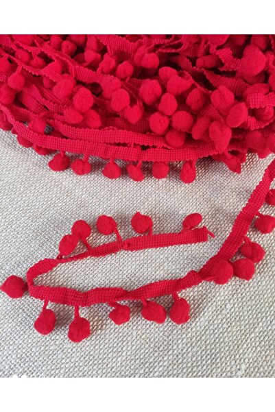 miraylahobi Panglică Pompon 20 Metri 1 Pachet Roșu – Pompon