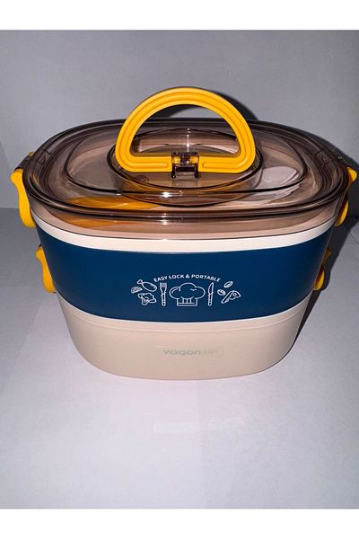 Vagonlife Bl50251-2 Lunch Box - Albastru pudra de oțel