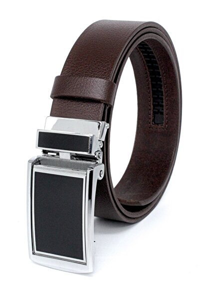 Pino44 حزام رجالي أسود مقاس 3.5 سم - جلد بوفالو 100%، إبزيم تلقائي - هدية للرجال