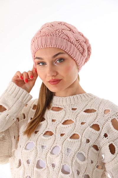 Ritagarcia Double Layer Knitted Powder Beret
