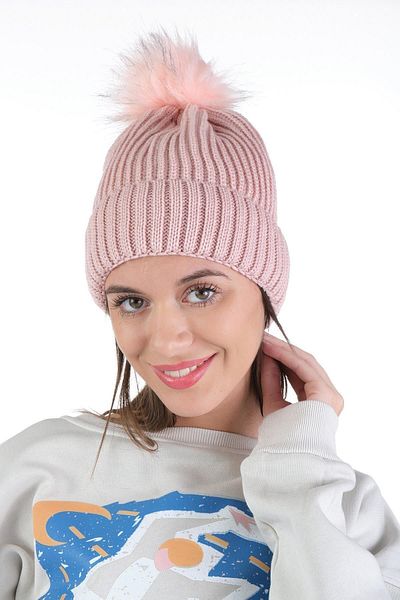 Ritagarcia Women's Powder Winter Pompom Knitwear Beret