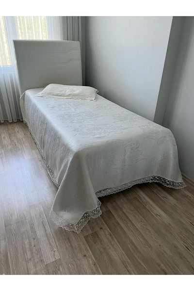 Çeyiz Bahçesi Annooww 2 τεμάχια μονό κάλυμμα κρεβατιού μπροκάρ