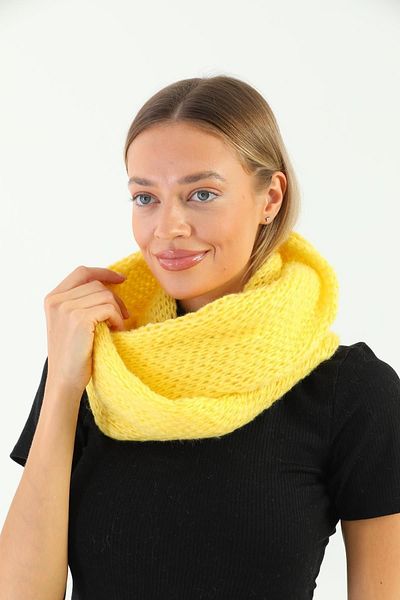 Ritagarcia Guler tricotat Chick Galben pentru damă