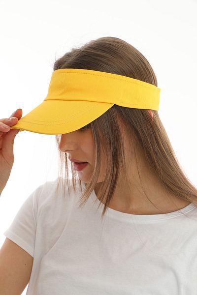 Ritagarcia Unisex Visor Yellow Tenisci Visor Hat with Uv Protector