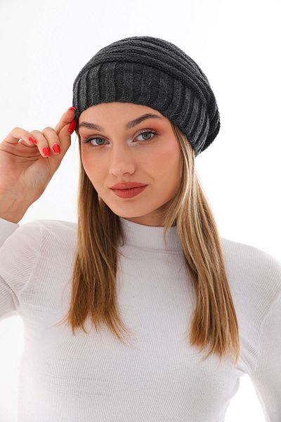 Ritagarcia Women's Stringed Anthracite Beret