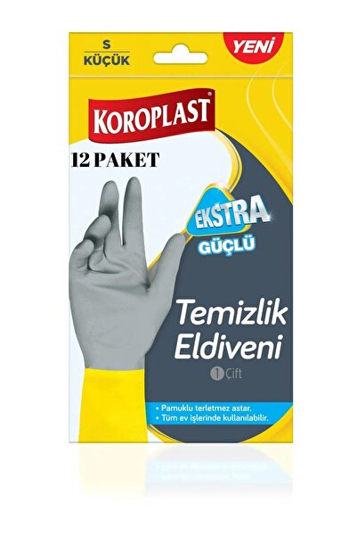Koroplast قفازات تنظيف قوية للغاية -S- (12 عبوة)