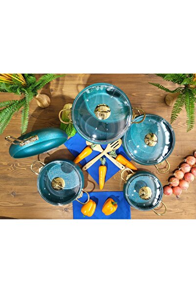 OMS KURE - 3024 - 9 Parça - Bio Granit - Pfoa ve Ptfe Free - Tencere, Tava, Ç...