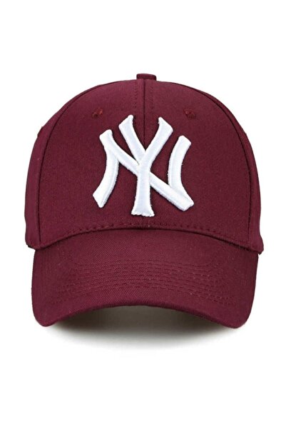 Ritagarcia Unisex Ny Nakışlı Bordo Kep Şapka