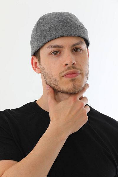Ritagarcia Stamped Gray Back Adjustable Retro Hip-hop Skullcap Hat