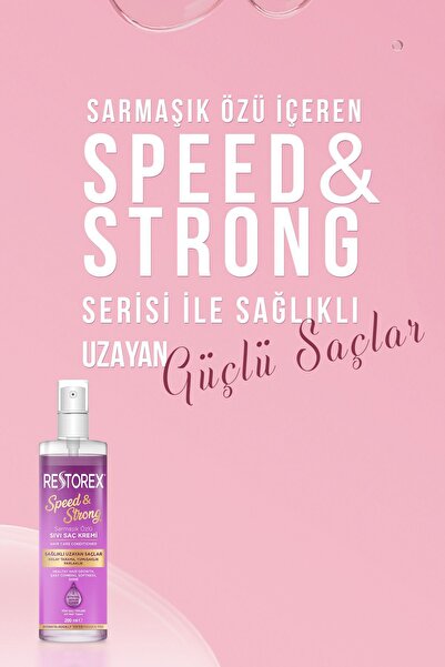 Restorex Speed Strong Işıltılı Bakım Sıvı Saç Kremi 200 Ml - Sarmaşık Özlü, Sağlıklı Uzama, Dökülme Karşıtı
