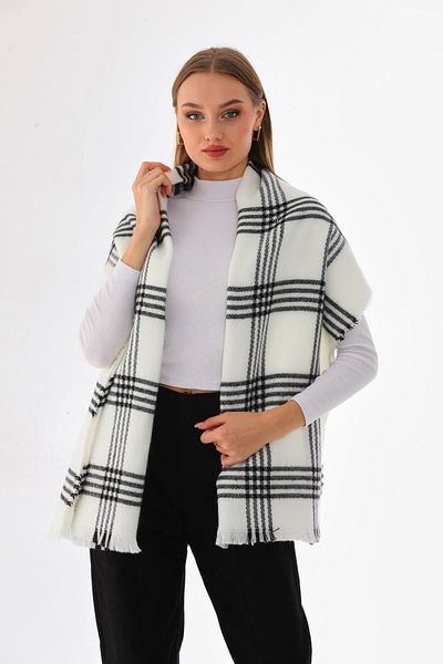 Ritagarcia Women's Soft Textured Plaid Scarf