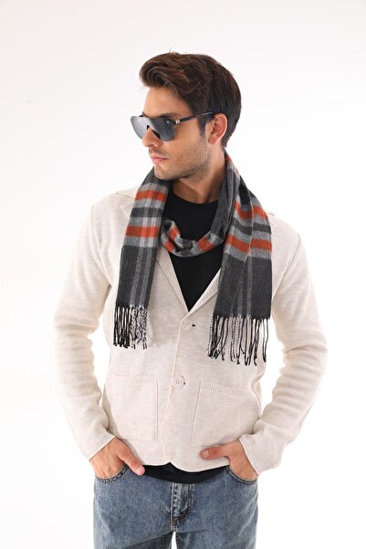 Ritagarcia Чоловічий шарф із сірим візерунком