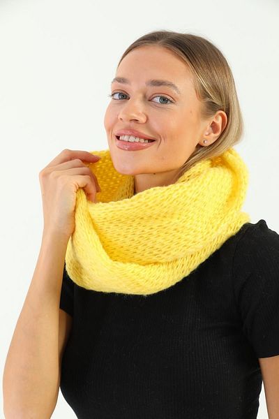 Ritagarcia Guler tricotat Chick Galben pentru damă