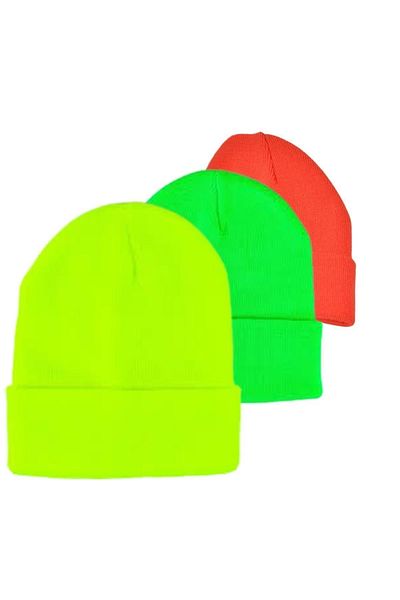 Ritagarcia Unisex Winter N.green-n.yellow N.turncu Folding Beret Set of 3