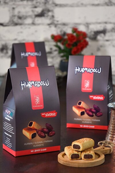 tomoorcom Hurmalı Susamlı Kurabiye Şekersiz 200 gr Parmak X3 Adet