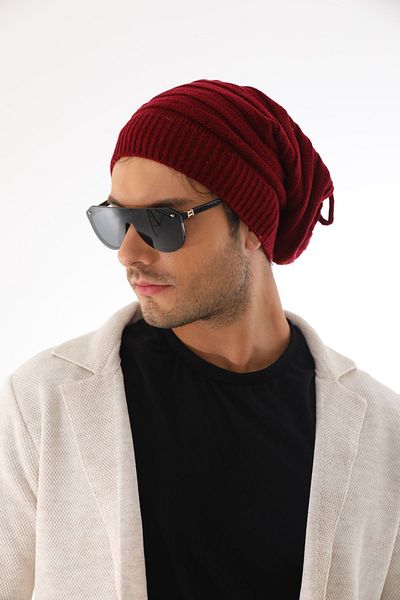 Ritagarcia Men's Claret Red String Beret