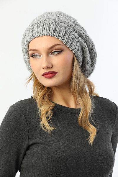 Ritagarcia Double Layer Gray Women's Painter Beret