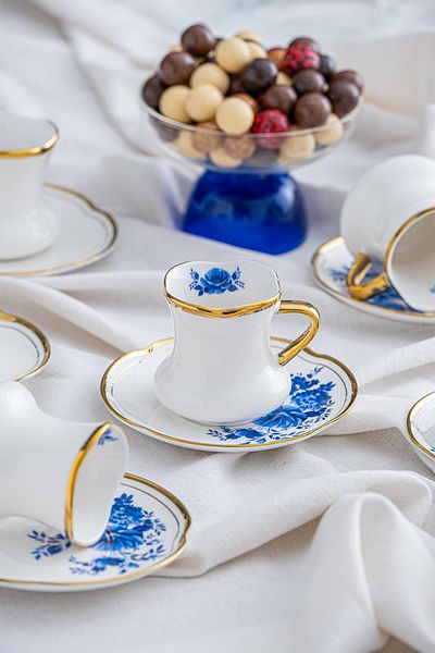 ACAR Jasmin Coffee Cup Set for 6 People - 90 ml