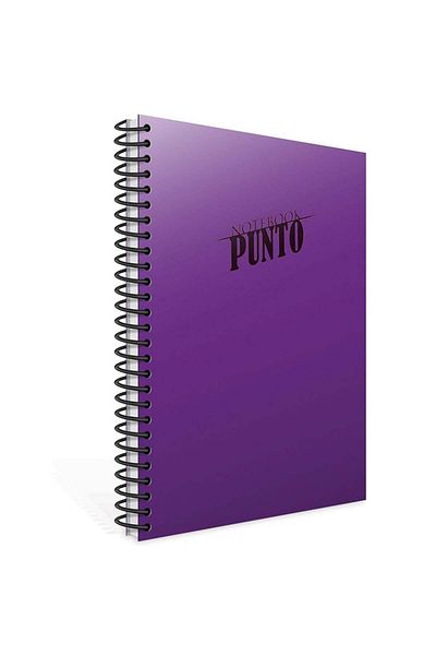 Gıpta Punto Spiral Purple Plastic Cover 80 Sheets A4 Checkered Notebook
