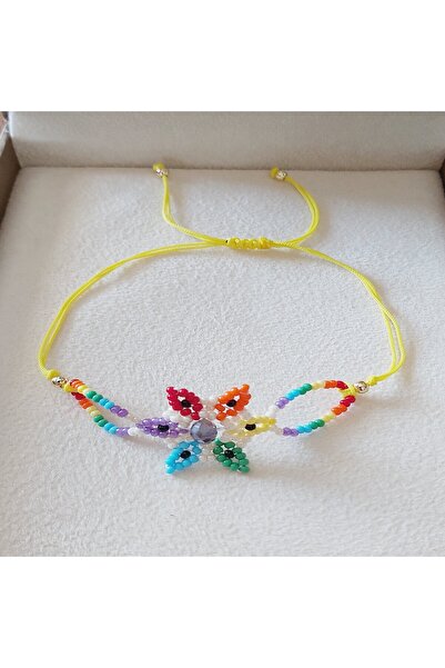 toptanhanem Miyuki Sand Beads Rainbow Flower Elevator Allergy Free Bracelets