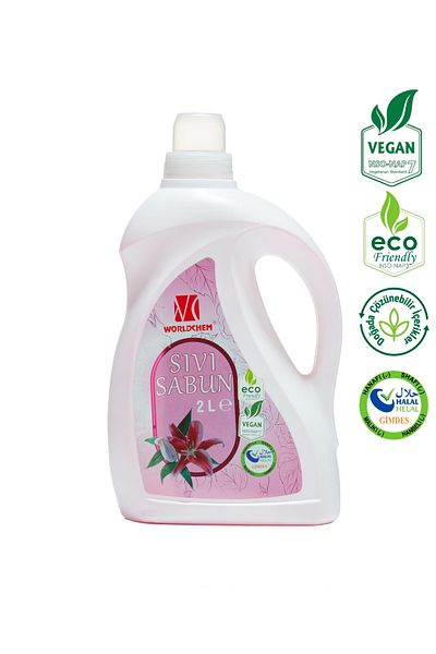 Worldchem Herbal Liquid Soap Vegan And Eco-Friendly Halal Certified 2 L