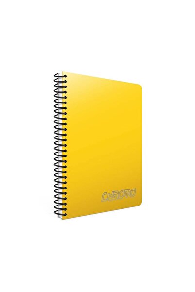 Gıpta Chromo Spiralli Sarı Plastik Kapak 80 Yaprak A4 Çizgisiz Defter