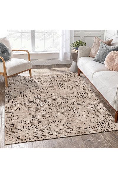 Sermod 111- Modern Brown Sponge Elastic Carpet Cover