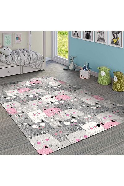 Sermod 77-Sponge Cute Cats Antiderapant Covor elastic pentru copii