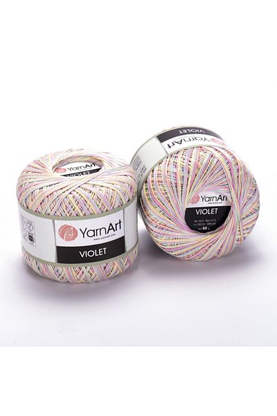 Yarnart Violet Melange - Μαρμάρινο, Mercerized Lace Marbled-3194