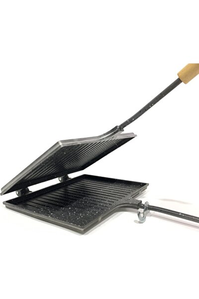 Toptancı Amca Ocak Üstü İç Granit Yapışmaz Kaliteli Tost Makinesi 23x17 cm