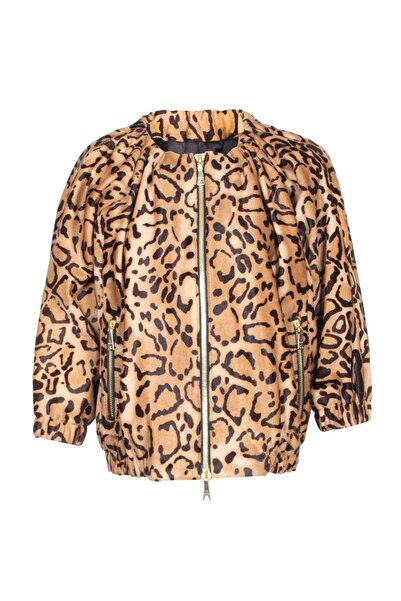 janbely Leopar Desenli Ceket
