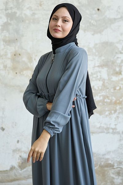 InStyle Ferace رمادي - رباط خلفي مزين بشراشيب