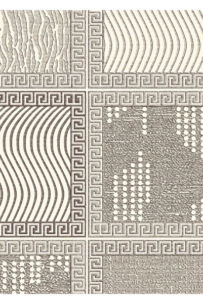 Sermod 10356-süngerli Kareli Modern Krem Yeşil Pembe Karışık Kaymaz Halı Örtüsü