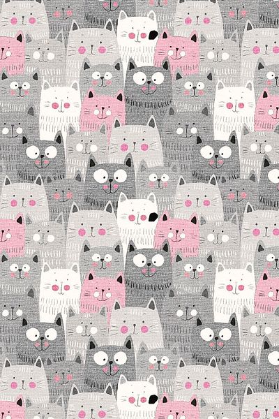 Sermod 77-Sponge Cute Cats Antiderapant Covor elastic pentru copii