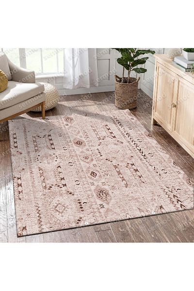 Sermod 119- Modern Brown Sponge Elastic Carpet Cover